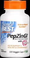 Doctor's Best, PepZin GI, комплекс цинк-L-карнозина, 120 вегетарианских капсул