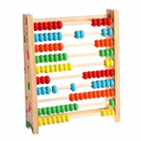 Детские обучающие счёты, учим цвета, счёт, размер: 21 × 25 × 6 см, для детей от 3 лет
