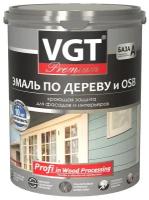 Эмаль акриловая (АК) VGT по дереву и OSB Premium полуматовая, АА, полуматовая, темно-коричневая, 1 кг