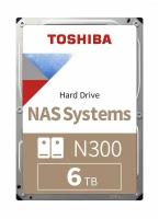 Жесткий диск 6Tb Toshiba N300 HDWG460UZSVA SATA-III (7200rpm) 256Mb 3.5