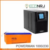 ИБП POWERMAN ONLINE 1000 Plus + Delta DTM 12230 L