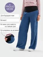 Брюки палаццо Proud Mom, размер M, синий