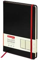 Блокнот большой формат 180х250мм B5, BRAUBERG Office под кожу 80л, клетка, черный, 113309