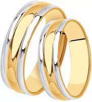 Обручальное кольцо из золочёного серебра 5 мм Diamant 93-111-01452-1, размер 17,5