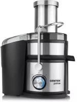 Соковыжималка Centek CT-1214 (черный, сталь) 1500Вт, 2 скор, стакан 1100 мл, горловина 85мм