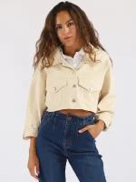 Куртка женская джинсовая A PASSION PLAY, джинсовка SQ69175, цвет бежевый