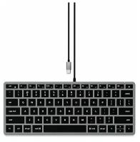 Клавиатура проводная Satechi Slim W1 USB-C Wired Keyboard-RU. Раскладка - Русская. Цвет- Серый космос