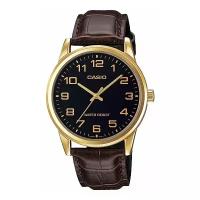 Наручные часы CASIO Collection MTP-V001GL-1B, черный, золотой