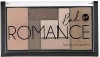 Палетка для макияжа лица и глаз `BELL` BAD ROMANCE FACE & EYE PALETTE тон 01 (хайлайтер, румяна, скульптор и тени для век)