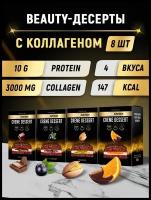 Протеиновое печенье «CREME DESSERT» Atech nutrition Premium 50 г MIX в глазури шоу-бокс 8 шт