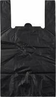 Пакет-майка Комус ПНД черный 28 мкм (30+18x56 см, 100 шт)