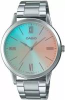 Наручные часы CASIO Collection MTP-E600D-2B, серебряный, голубой