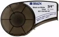 Лента Brady M21-250-595-WT (6.35 мм, черный на белом) {brd139744}