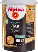 Лак Alpina Аква для паркета и полов прозрачный, полуматовая, 2.5 л