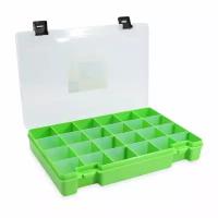 Коробка 6 съёмных перегородок, 24 ячейки, 274*188*45 мм (салатовый)