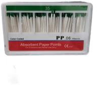 Штифты бумажные абсорбирующие эндоканальные стоматологические Absorbent Paper Points (HAND ROLLED), конусность 06, размер №35,100 шт. в упаковке