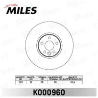 Диск тормозной MILES K000960 VOLVO XC60 2.0-3.0 08- передний