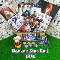 Аниме (anime) бокс Подарочный набор из игры Honkai: Star Rail / Хонкай с Акриловой фигуркой и Подушкой (32х19х13 см)