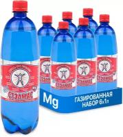 Вода минеральная лечебно-столовая Стэлмас Mg+ газированная, ПЭТ, 6 шт. по 1 л