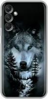 Дизайнерский силиконовый чехол для Гэлакси А24 4Ж / Samsung Galaxy A24 4G Лесной волк