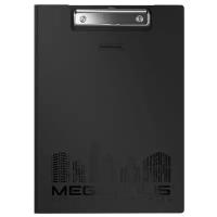 ErichKrause Папка-планшет с зажимом Megapolis А4, пластик, черный