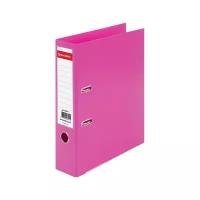 BRAUBERG папка-регистратор Extra А4, двустороннее покрытие, пластик, металлический уголок 75 мм, розовый