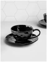 Чайная пара / чашка с блюдцем / кружка для чая, кофе 200 мл 13х9,5х5,5 см Elan Gallery Консонанс