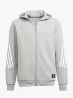 Толстовка adidas Future Icons 3-stripes, размер 116, medium grey heather / white