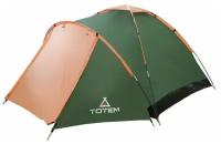 Палатка для рыбалки трехместная Totem Summer 3 Plus V2, зеленый