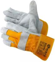 Спилковые комбинированные рабочие перчатки Gward Kombi
