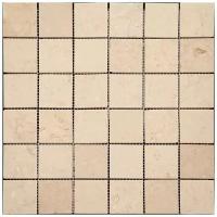 Мозаика из камня Natural Mosaic 4M21-48P 4 мм бежевый светлый квадрат глянцевый