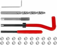 Набор для восстановления резьбы M7x1.0, 25 предметов Thorvik TRIS710