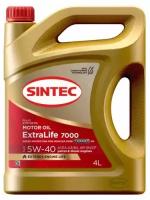 Sintec ExtraLife 7000 SAE 5W-40 ACEA A3/B4 4л синтетика (600254)