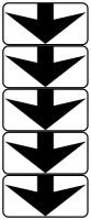 Дорожный знак, наклейка/маска (без светоотражения) 8.14 Пoлoca движeния Размер 350x700 мм 5 шт