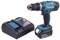 Makita DHP453RFX8 Шуруповерт ударный аккум. В коробке (18.0 В, 1 акк, 3.0 Ah, 2 скор, 42 Нм)