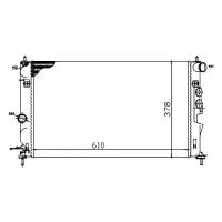 Радиатор opel vectra b 1.6-2.2/2.0td/2.2td 95-04 Miles ACRM060