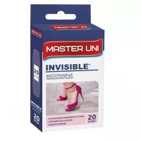 Master Uni Invisible лейкопластырь бактерицидный, 20 шт. прозрачный