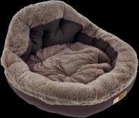 Лежак для собак и кошек Зоогурман Президент (45*45*20 см) шоколадный
