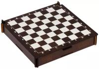 Шахматы, шашки ХДФ, 21*21 см, картонная коробка Игра настольная