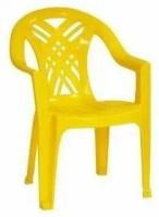 Садовое кресло с подлокотниками Садовый стул пластик желтый ПРЕСТИЖ-2 66х60х84см