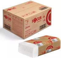 Бумажные полотенца листовые для диспенсера Focus Premium z сложения 12 пачек по 200 листов 2 слоя 24x20 см система H2 арт. 5069956