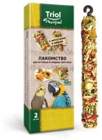 Лакомство Triol Original для крупных и средних попугаев с фруктами и мёдом, 55г, (в упаковке 2шт)