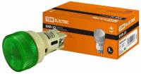 Лампа ENR-22 сигнальная d22мм зеленый неон/230В цилиндр TDM {SQ0702-0013}
