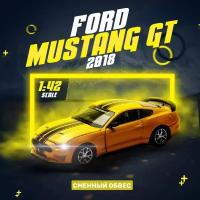 Металлическая модель машины Ford Mustang GT 2018 / Масштабная модель автомобиля 1/42 / Сменный обвес