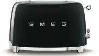 Тостер Smeg TSF01BLEU 50's Style, черный глянцевый