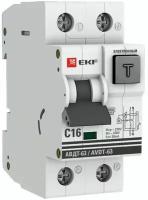 Автоматический выключатель дифференциального тока EKF АВДТ-63 16А 2П С 30мА 6кА