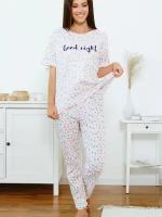 Пижама женская домашняя/ Домашний комплект/ Для сна/ Для дачи/ Хлопок, размер 48