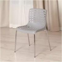 Стул TetChair SKALBERG (mod. C-084-A) IKEA, 1 шт., для кухни пластиковый на балкон, серый