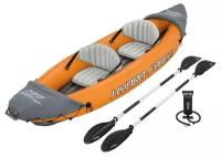 Байдарка Bestway Lite-Rapid X2 Kayak 321 см, оранжевый/серый