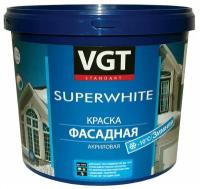 VGT SUPERWHITE ВД-АК-1180 краска фасадная зимняя для работ при отрицательных температурах (3кг)